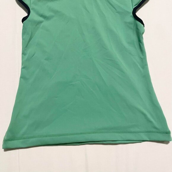 Danskin Now Womens Size Small Green Pullover Short Cap Sleeve Vneck Hoodie - Picture 13 of 16